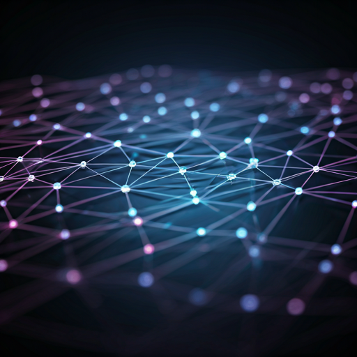 Futuristic network connectivity visualization representing technology integration